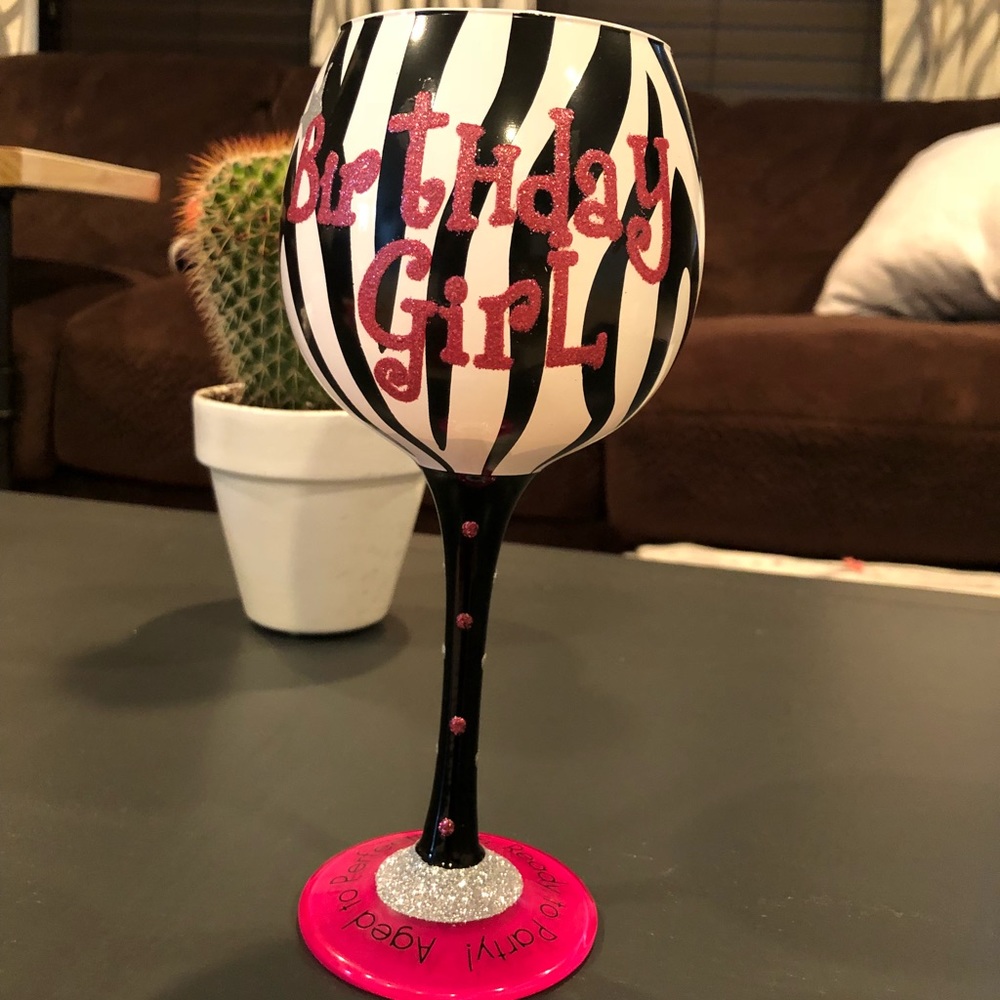 Birthday Girl wine glass